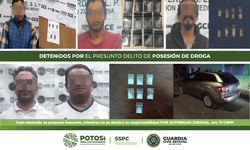 Asegura Guardia Civil 88 dosis de estupefacientes; hay 9 personas detenidas