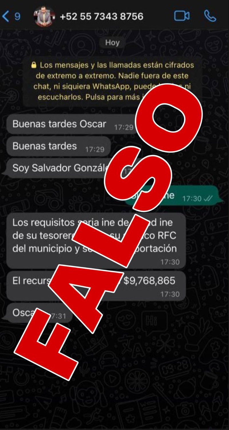 180222 1238, SEFIN, ALERTA SEFIN SOBRE CUENTA FALSA DE WHATSAPP Y FACEBOOK DE SU TITULAR (3).jpeg