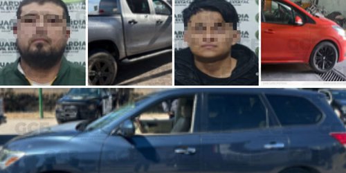 Guardia Civil recuperación tres vehículos con reporte de robo; hay dos detenidos