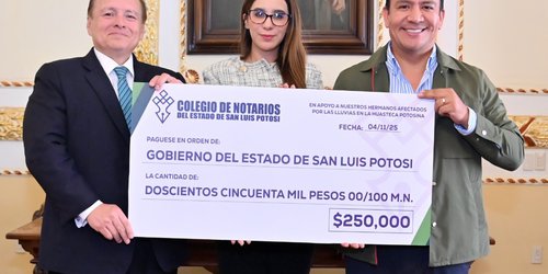 Notarios potosinos se solidarizan con familias de la Huasteca