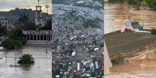 Desborde del Río Cazones en Veracruz provoca severas inundaciones y caos