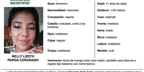 Activan Alerta Ámber para localizar a niña de 11 años en Salinas