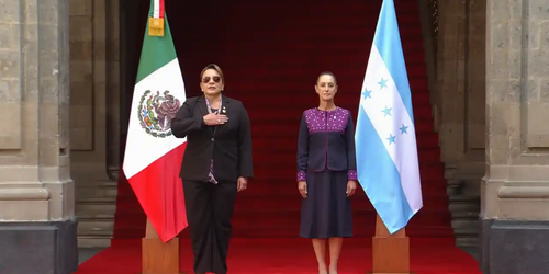 Sheinbaum recibe a su homóloga hondureña para reforzar relación bilateral