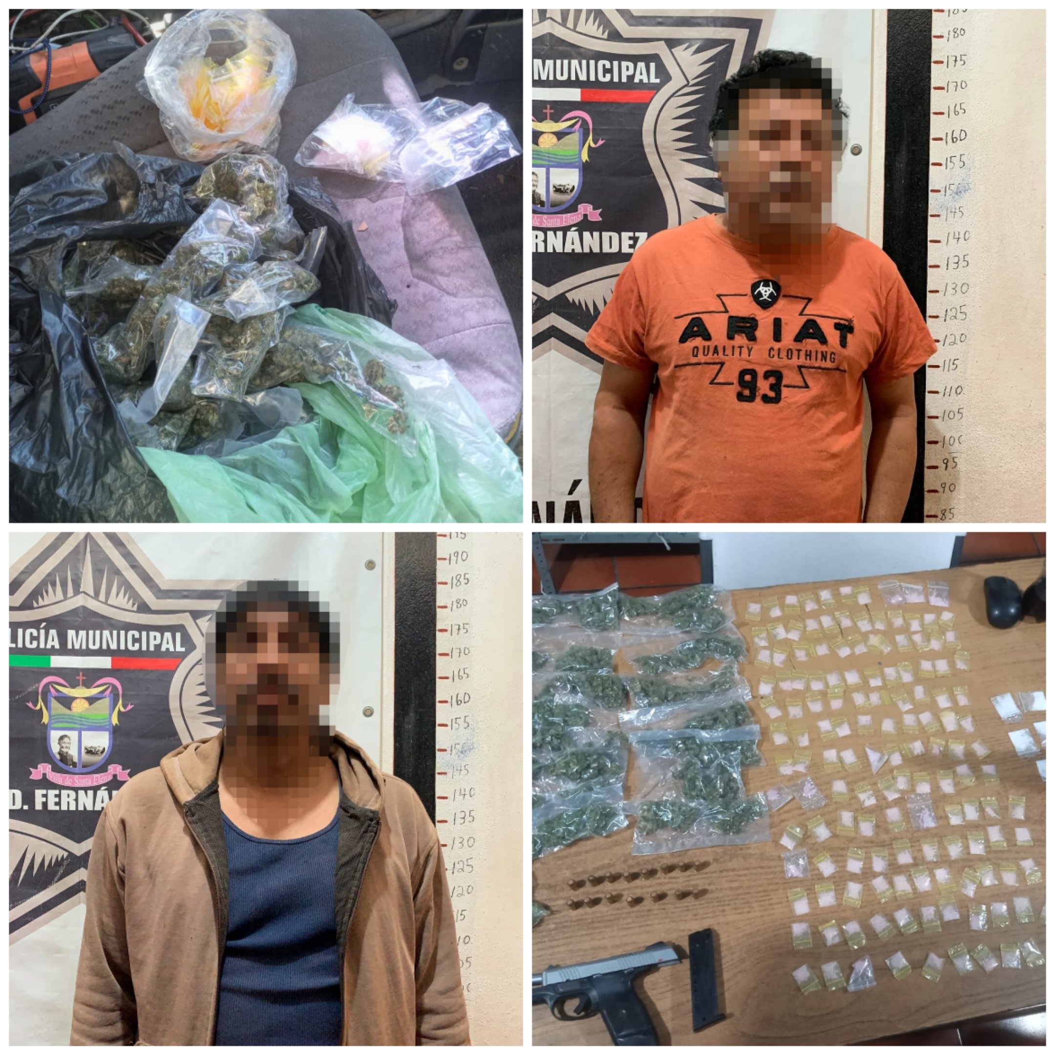Detienen a dos personas con arma de fuego y 171 bolsas de droga en El ...