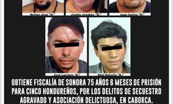 Condenan a cinco secuestradores hondureños a 75 años de prisión en Sonora