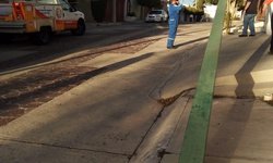 Vientos fuertes en SLP derriban árboles, cables y anuncios