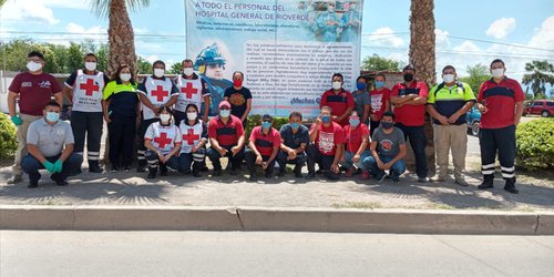 Bomberos agradecen a personal del Hospital General atención a enfermos Covid