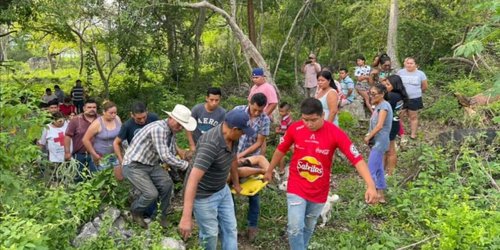 Rescatan con vida a persona que cayó a un sótano en El Naranjo