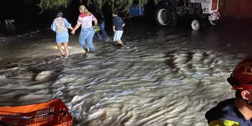 Viviendas dañadas por fuertes lluvias en Moctezuma