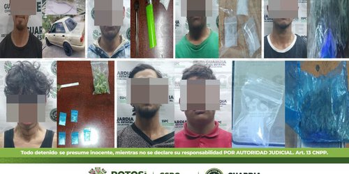 Por presunta posesión de droga, 19 personas fueron detenidas en cuatro municipios
