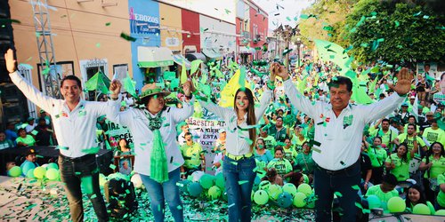 Oscar Bautista cierra campaña con Arcelia Morales y Gumaro Verdín