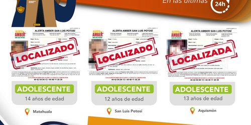 En 24 horas, localizan a tres adolescentes con Alerta Amber