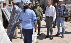 Gobierno del Estado apoyará a familias afectadas por tromba en Salinas
