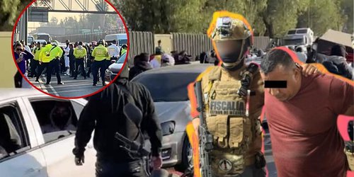 Grupo 'Los 300' protestan por detención de su líder 'El Conejo'; generan caos vial