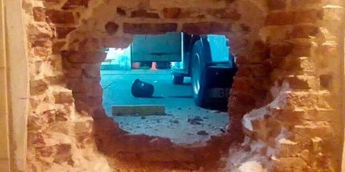Perforan muro de la Fiscalía en Rioverde para robar en la bóveda de evidencias.