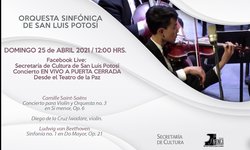 Saint-Saëns y Beethoven en concierto virtual de la OSSLP