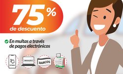 SEFIN anuncia 75% de descuento en multas de control vehicular