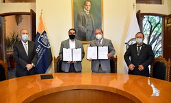Fiscalía firma de convenios de colaboración con Universidad Marista y UASLP