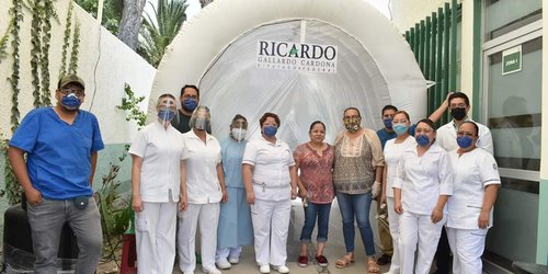 Instalan túneles sanitizadores para personal de Hospital IMSS de Matehuala