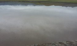 La presa San Diego almacena agua, tras intensas lluvias