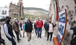 JM Carreras, Christopher Landau y Miguel Torruco inauguran obras en Real de Catorce