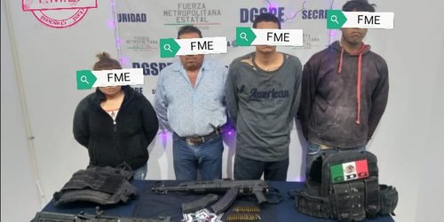 “Armados hasta los dientes” detienen a tres tipos y una mujer en Villa Juárez