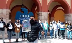 La Federación Universitaria Potosina (FUP) rechaza el alza a la tarifa del transporte urbano.