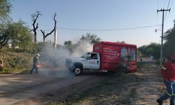 Camión de la Coca Cola estuvo a punto de incendiarse