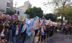 Marea violeta desbordó el centro histórico de SLP