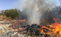Por más de tres horas combatieron incendios Bomberos y Protección Civil