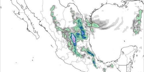 Probabilidad de lluvias en la región media