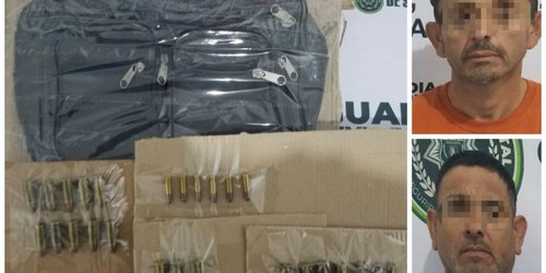Detienen a dos sujetos con cartuchos útiles en colonia Villas Alejandra