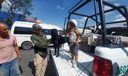 Perros policías coadyuvan en labores de proximidad social con Guardia Civil Estatal