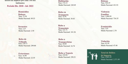 A la baja homicidios doloso, feminicidio y robo a casa habitación, en SLP