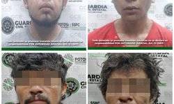 Detienen a cuatro personas armados con cuchillos