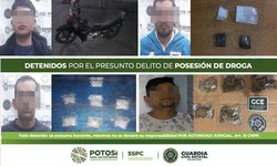 Por supuesta posesión de droga, 4 personas fueron detenidas por la Guardia Civil Estatal