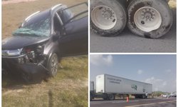 Tres personas heridas en choque frente a parque Los Azahares