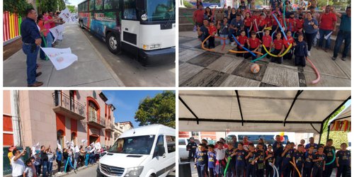 Estudiantes de primaria salieron a competir a campeonato estatal de fútbol en Matehuala