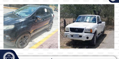 Fiscalía asegura dos vehículos en la Huasteca