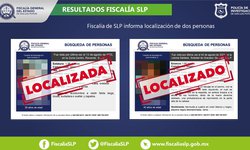 Tras procedimientos de búsqueda, fiscalía localiza a una mujer y a un hombre en SLP