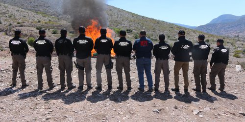 Incineran FGR y SEDENA más de cien kilos de narcóticos decomisados en SLP