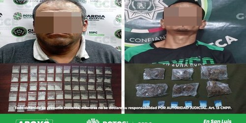 Detuvo Guardia Civil a cinco narcomenudistas