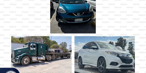 Recupera Fiscalía Potosina un tractocamión y dos vehículos con reporte de robo