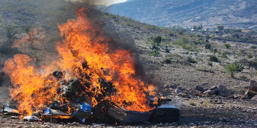 Incinera FGR con SEDENA más de 50 kilos de narcóticos y destruye objetos del delito en SLP