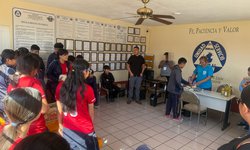 Alumnos de la Telesecundaria “Niños Héroes” de Puerto Martínez, visitaron centro de rehabilitación de Rioverde