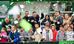 Ricardo Gallardo entrega nuevas aulas y rehabilitación de escuela en Rioverde