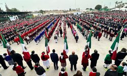 Encabeza Ricardo Gallardo juramento a la bandera  de alumnas y alumnos potosinos