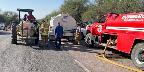 Intensas labores realiza Protección Civil y Bomberos de CDFDZ en incendio en el cerro del Chivato