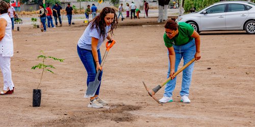 Reforestan colonia Campestre Gama en el Día de la Madre Tierra