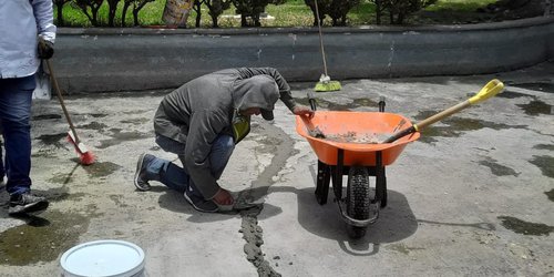 Reparan filtraciones en el Lago de los Patos de la Alameda Juan Sarabia